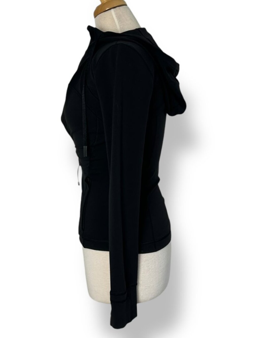 Lululemon Women's Define Hooded Nulu Jacket Black Full Zip Pockets Slim Fit Sz 2 - Picture 4 of 11